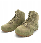 Армейские берцы мужские кожаные ботинки Оливковый 43 размер надежная защита и комфорт для длительного использования качество и прочность - изображение 4