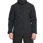 Тактическая мужская курточка с 6 карманами Combat Soft Shell Софтшел черный размер 2XL - изображение 1