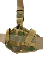 Тактична кобура для пістолета підсумок армійський для зброї на ногу Камуфляж - зображення 8