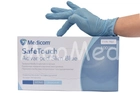 Перчатки нитриловые Medicom SafeTouch® Slim Blue текстурированные без пудры голубые размер M 100 шт (3,6 г.) - изображение 1