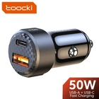 Автомобільний зарядний пристрій toocki TQ-CC25 50W Швидка зарядка PD3.0 Type C Quick Charge 3.0 USB (698384568837)