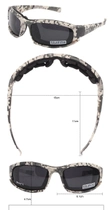 Захисні тактичні окуляри + 7 комплектів лінз Daisy X7-X піксель товщина лінз 2 мл-збільшена товщина - зображення 5