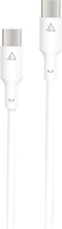 Кабель ACCLAB PwrX 60W Type-C to Type-C 1.2 м White (1283126559563)