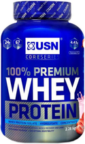 USN 100% Premium Whey Protein 2280 g Truskawka (6009694864350) - obraz 1