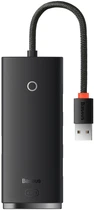 USB-Хаб Baseus Lite Series 4-in-1 (USB-A to 4xUSB 3.0) 0.25m Black (WKQX030001)