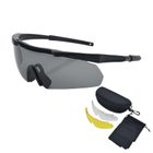 Защитные тактические очки ESS Черные .3 комплектов линз.Толщина линз 3 мм ! - изображение 1