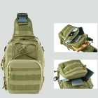 Тактична армійська нагрудна однолямочная чоловіча сумка через плече - изображение 4