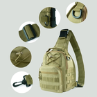 Тактична армійська нагрудна однолямочная чоловіча сумка через плече - изображение 5