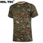 Бавовняна футболка Mil-Tec® Digital Woodland S - зображення 3