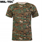 Бавовняна футболка Mil-Tec® Digital Woodland S - зображення 5
