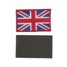 Шеврон патч на липучке Флаг Британский цветной с красной рамкой, 5см*8см, Светлана-К - изображение 1