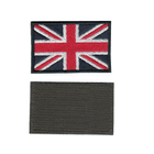 Шеврон патч на липучке Флаг Британский цветной на черном фоне, 5см*8см, Светлана-К - изображение 1