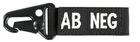 Ключница карабин группа крови на ключи Condor Blood Type Key Chain 239 4 (AB-), Чорний - изображение 1
