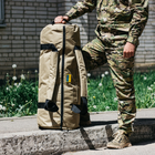 Сумка баул военная, Оксфорд баул армейский койот 100 л тактический баул, тактический баул-рюкзак - изображение 5
