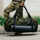 Баул-сумка 120л армейская Оксфорд камуфляж с креплением для каремата и саперной лопаты. - изображение 6