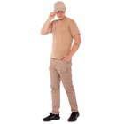 Літня футболка чоловіча тактична Jian 9190 розмір 2XL (52-54) Бежева (Пісочна) матеріал бавовна - зображення 4