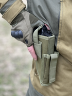 Тактична кобура на пояс Tactic універсальна кобура з кишенею під магазин колір Оліва (2023-holster-olive) - зображення 2
