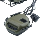 Наушники Earmor M32H MOD3-FG активные, тактические, шумоподавляющие, защитные с адаптерами Олива (M32HMOD3-FG) - изображение 2