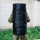 Сумка баул військова, армійський баул Оксфорд чорний 120 л тактичний баул, тактичний баул-рюкзак - зображення 3