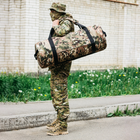 Баул-сумка військова, армійський баул Cordura мультикам 100 л тактичний баул, тактичний баул-рюкзак - зображення 5