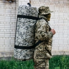 Баул сумка військова, баул армійський Оксфорд піксель 100 л тактичний баул, тактичний баул-рюкзак - зображення 2