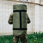 Сумка баул военная, баул армейский Оксфорд олива 120 л тактический баул, тактический баул-рюкзак - изображение 3