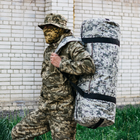 Баул сумка військова, баул армійський Оксфорд піксель 100 л тактичний баул, тактичний баул-рюкзак - зображення 5