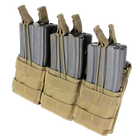 Подсумок двойний для AR магазинов карабина молле Condor Triple Stacker M4 Mag Pouch MA44 Тан (Tan)