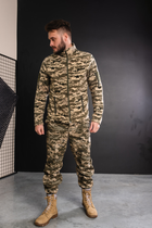 Кофта флисовая мужская военная тактическая с липучками под шевроны ВСУ (ЗСУ) Пиксель 8714 56 размер хаки - изображение 2