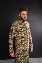 Кофта флисовая мужская военная тактическая с липучками под шевроны ВСУ (ЗСУ) Пиксель 8714 56 размер хаки - изображение 5