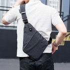 Сумка тактическая через плече WLKR W39-Cross Body мужская, слинг, армейский мини-рюкзак нагрудный Серый - изображение 9