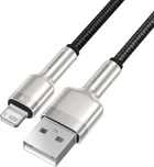 Кабель для быстрой зарядки Baseus Cafule Series Metal Data Cable USB to IP 2.4A 1m Кабель для iPhone (CALJK-A01) Black