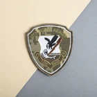 Шеврон нашивка на липучке Штурмовая авиация ВСУ, вышитый патч 8,7х10 см