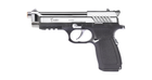 Стартовый пистолет Kuzey F92 Chrome (Beretta) + Патроны 25шт. - изображение 4