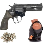 Револьвер под патрон Флобера Profi 4.5" черный Pocket с Кобурой - изображение 1