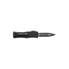 Нож Microtech Hera Double Edge Black Blade FRAG OTF Tactical Serrator Blue (702-1TFRS) - изображение 2