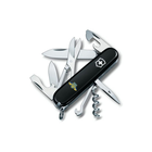 Нож Victorinox Climber Ukraine Black "Герб України Зі Стрічкою" (1.3703.3_T1010u)