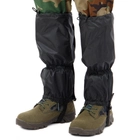 Гамаши тактические защитные для военных 8664 (бахилы гетры армейские) черные от дождя и грязи размер регулируемый (универсальный) - изображение 1