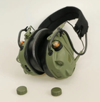 Активные тактические наушники с микрофоном Wosport HD-17-OD GEN 6 Темно-зеленые - изображение 5
