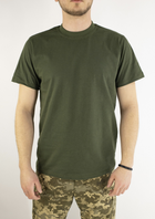Хлопковая военная футболка олива, 44 - изображение 1