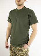 Хлопковая военная футболка олива, 56 - изображение 2