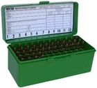 Коробка MTM RM-60 на 60 патронів кал. 222-250 Rem; 243 Win; 7,62x39 і 308 Win. Колір – зелений. - зображення 1