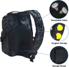 Тактична сумка через плече рюкзак однолямковий тактична Hawk 17л чорний камуфляж - зображення 3
