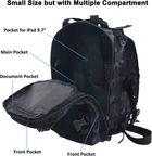 Тактическая сумка через плечо рюкзак на одной лямке Hawk 17л чорний камуфляж - изображение 4