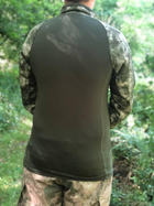 Летняя армейская тактическая рубашка Ubacs Бесшовная не натирает для военных ВСУ олива пиксель L - изображение 5