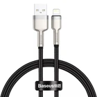 Кабель Baseus CALJK-01 Cafule Metal Lightning 2.4A 0.25m чорний