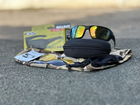 Тактические очки Tactic защитные армейские очки со сменными линзами цвет оправы черный (Еss-Rollbar) - изображение 7