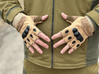 Тактичні безпальні рукавички Tactic армійські рукавички із захистом кістячок розмір L колір Койот (oakley-coyote-L) - зображення 3
