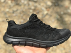 Тактичні літні кросівки сітка колір чорний 42 - зображення 1