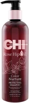 Шампунь для защиты цвета с маслом шиповника и кератином CHI Rose Hip Protecting Shampoo 340ml (695411-616877-2)